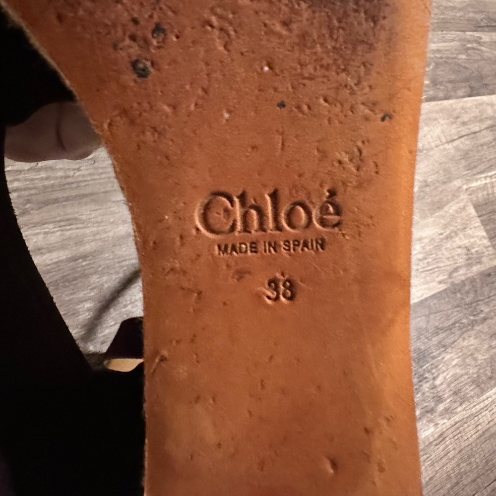 CHLOE Authentic Suede Wedge Espadrilles 💃🏻🌹🍷 - Picture 10 of 17